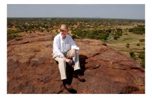 Sandy McCall Smith, author of 'No 1 Ladies Detective Agency' and the following books in the series. In Botswana returning to some of the people and areas that are the base to his 'Bestselling' Books. Sandy McCall Smith overlooking the village of Mochudi, where Mma Romatswe was brought up and spent the early years of her life. Pictures by Chris Watt Mobile: 07887 554 193